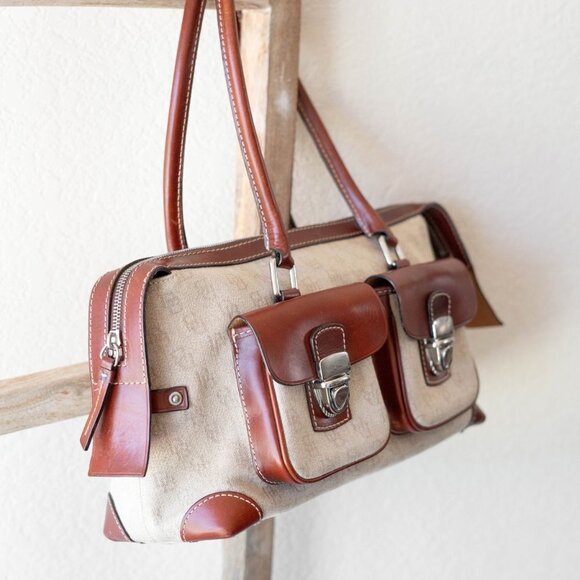 Dooney & Bourke Anniversary Signature Double Pocket Satchel Handbag - Picture 3 of 16